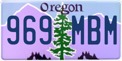 OR license plate 969MBM