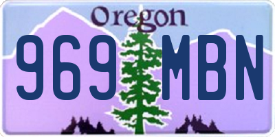 OR license plate 969MBN