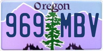 OR license plate 969MBV