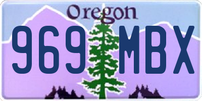 OR license plate 969MBX