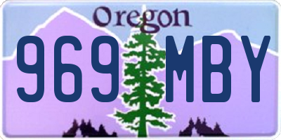 OR license plate 969MBY