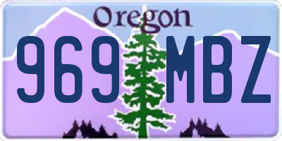 OR license plate 969MBZ
