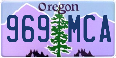 OR license plate 969MCA