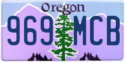 OR license plate 969MCB