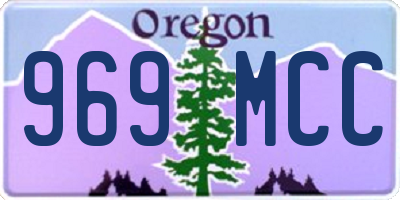 OR license plate 969MCC