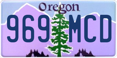 OR license plate 969MCD
