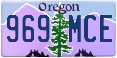 OR license plate 969MCE