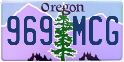 OR license plate 969MCG