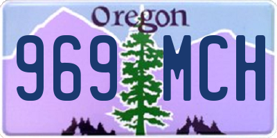 OR license plate 969MCH