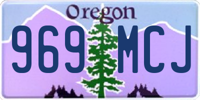 OR license plate 969MCJ