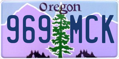 OR license plate 969MCK