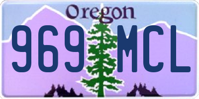 OR license plate 969MCL