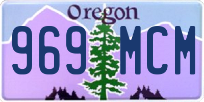 OR license plate 969MCM