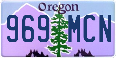 OR license plate 969MCN
