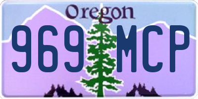 OR license plate 969MCP