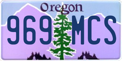 OR license plate 969MCS
