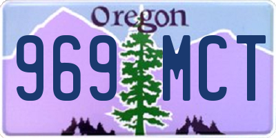 OR license plate 969MCT