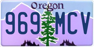 OR license plate 969MCV