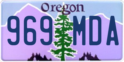 OR license plate 969MDA