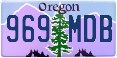 OR license plate 969MDB