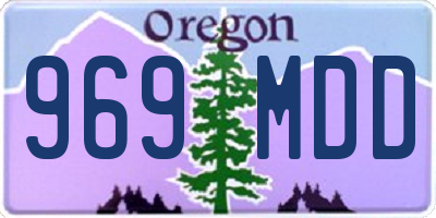 OR license plate 969MDD