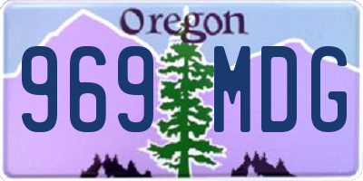 OR license plate 969MDG