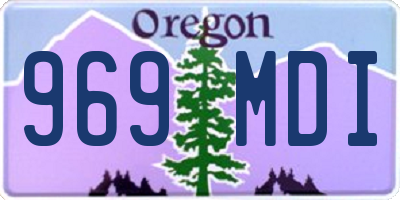 OR license plate 969MDI
