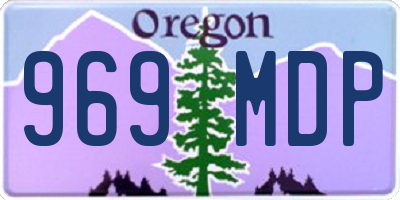 OR license plate 969MDP