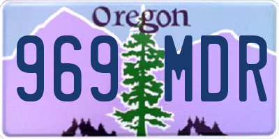 OR license plate 969MDR