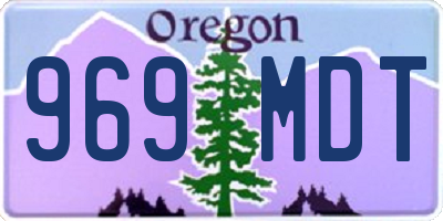 OR license plate 969MDT