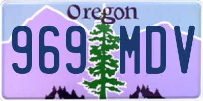 OR license plate 969MDV