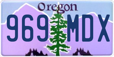 OR license plate 969MDX