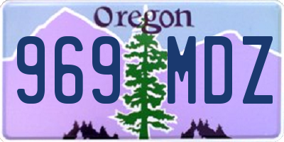OR license plate 969MDZ