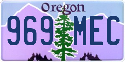 OR license plate 969MEC