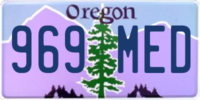 OR license plate 969MED