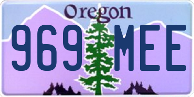 OR license plate 969MEE