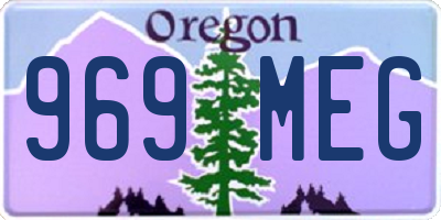 OR license plate 969MEG