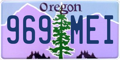 OR license plate 969MEI