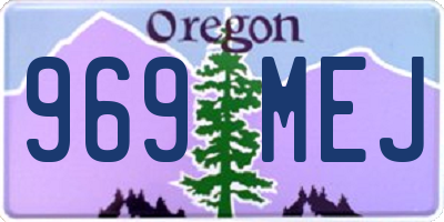 OR license plate 969MEJ
