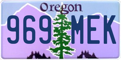 OR license plate 969MEK