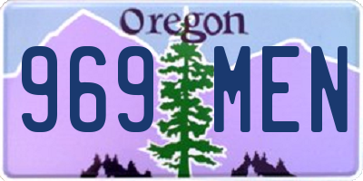 OR license plate 969MEN