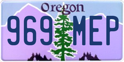 OR license plate 969MEP