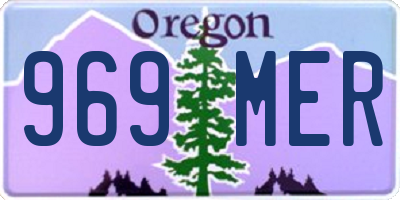 OR license plate 969MER