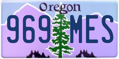 OR license plate 969MES