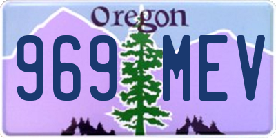 OR license plate 969MEV