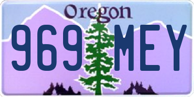 OR license plate 969MEY