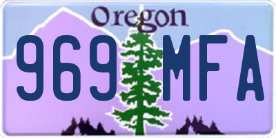 OR license plate 969MFA