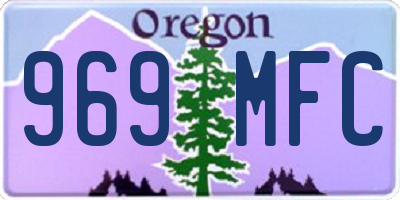 OR license plate 969MFC