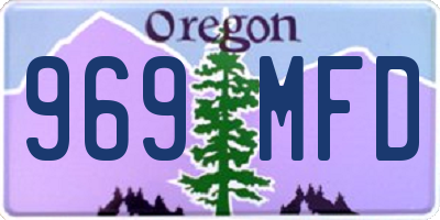 OR license plate 969MFD