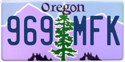 OR license plate 969MFK